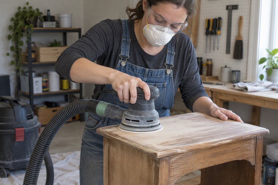 How to Keep Sanding Dust From Spreading During a Small Furniture Repair