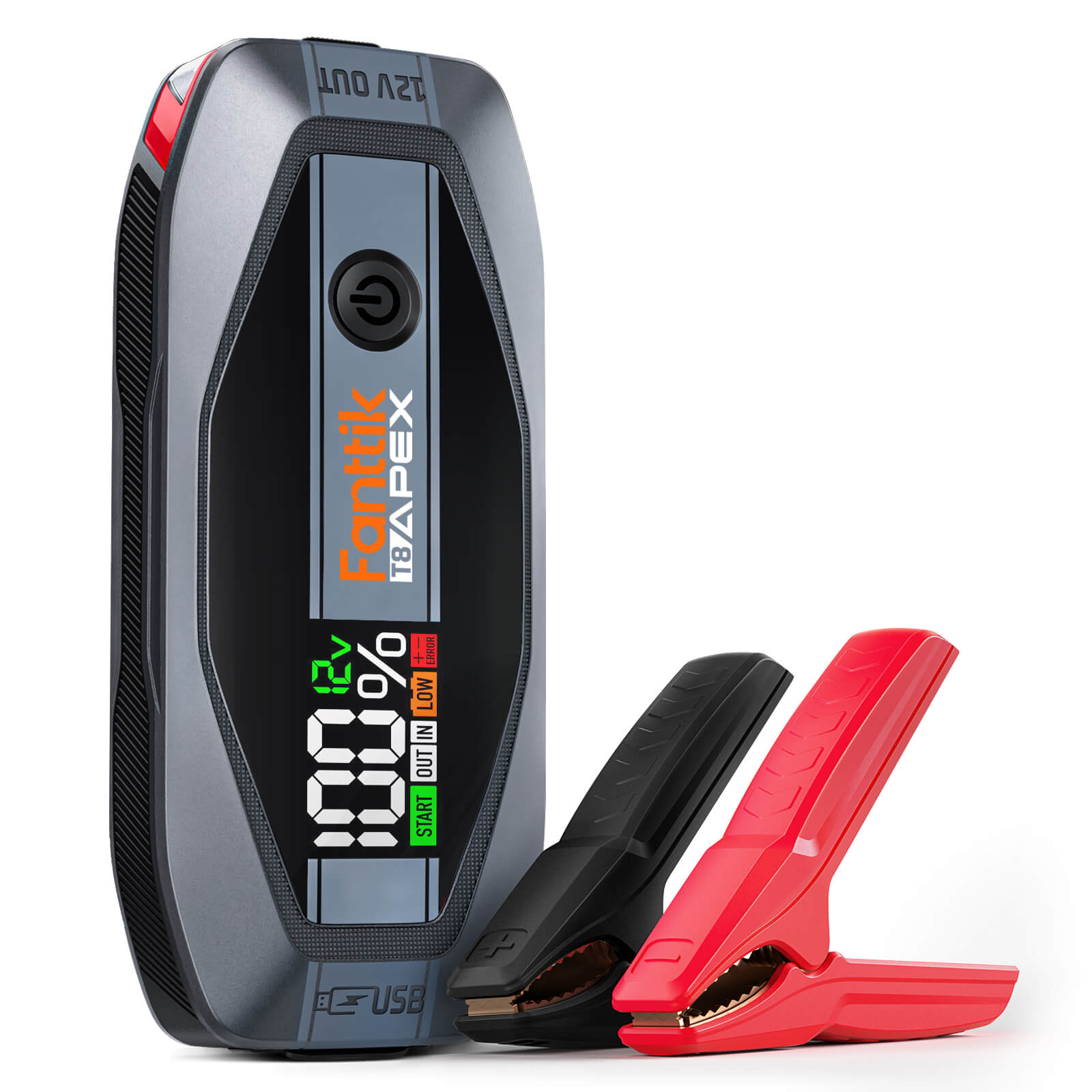 Fanttik T8 APEX 2000 Amp Jump Starter, 20000mAh Car Battery Pack for Up to 8.5L Gasoline and 6L Diesel Engines with LED Display, 65W PD Fast Charger,12V Extreme Safe Lithium Portable Jump Starter