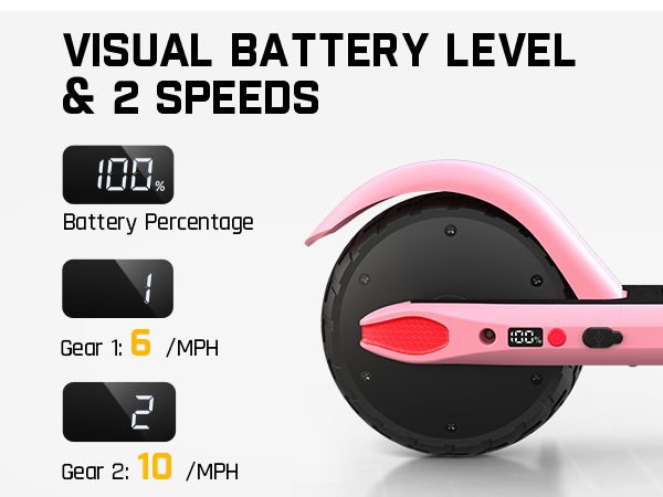 FanttikRide C9 Electric Scooter for Kids Ages 8-12, 6/10MPH, 5 Miles Range, LED Display, Adjustable Height, Foldable, Rubber Wheels, Lightweight, Gifts for Boys and Girls up to 132 lbs