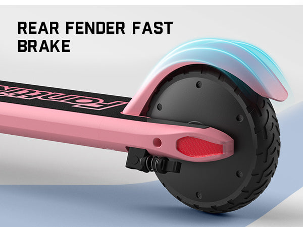 FanttikRide C9 Electric Scooter for Kids Ages 8-12, 6/10MPH, 5 Miles Range, LED Display, Adjustable Height, Foldable, Rubber Wheels, Lightweight, Gifts for Boys and Girls up to 132 lbs