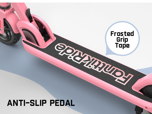 FanttikRide C9 Electric Scooter for Kids Ages 8-12, 6/10MPH, 5 Miles Range, LED Display, Adjustable Height, Foldable, Rubber Wheels, Lightweight, Gifts for Boys and Girls up to 132 lbs