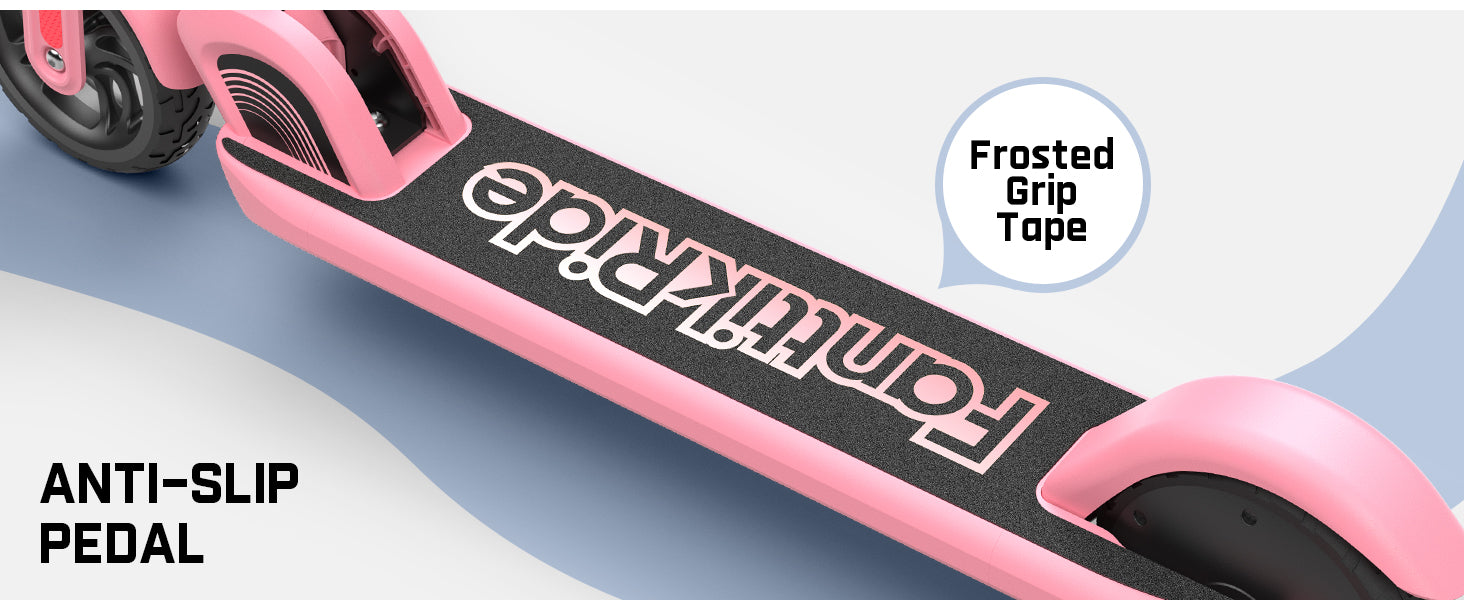 FanttikRide C9 Electric Scooter for Kids Ages 8-12, 6/10MPH, 5 Miles Range, LED Display, Adjustable Height, Foldable, Rubber Wheels, Lightweight, Gifts for Boys and Girls up to 132 lbs