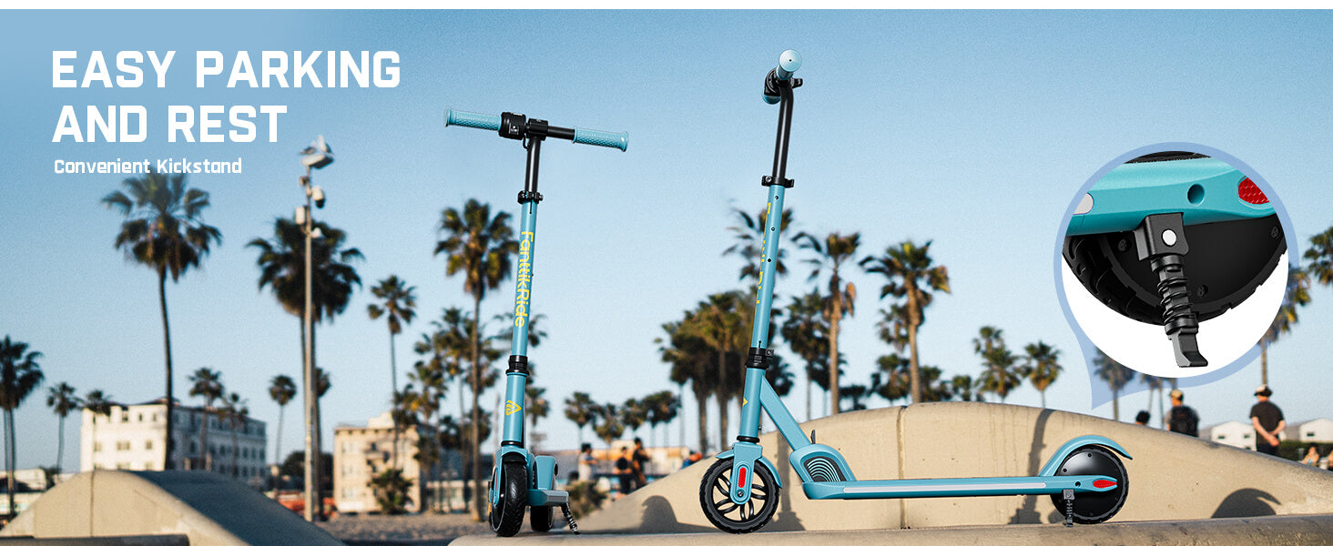 FanttikRide C9 Pro Electric Scooter for Kids Ages 8-12, Colorful Rainbow Lights, 5/8/10MPH, 5 Miles Range, LED Display, Adjustable Height, Foldable, Gifts for Boys and Girls up to 132 lbs