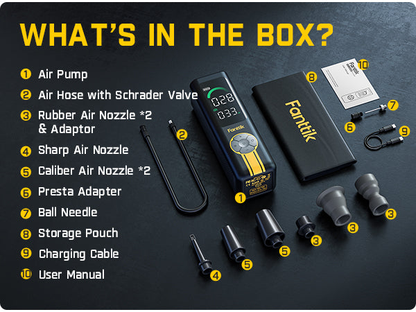 Fanttik X10 Cross Tire Inflator Portable Air Compressor, Fast Inflation/Deflation Air pump, 150PSI Cordless Inflator with Light and Power Bank, Ideal for Car, Bike, Air Mattress, Kayak, Swimming Ring