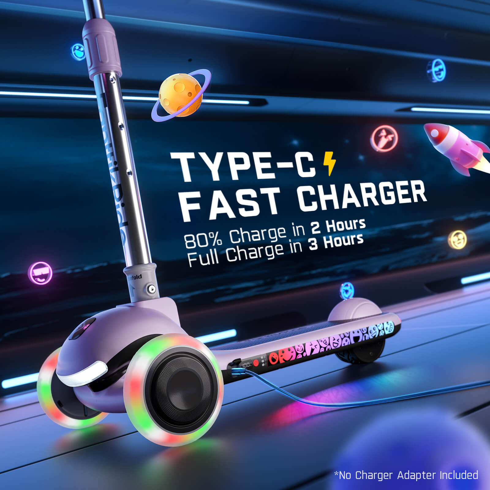FanttikRide K9 Pro Electric Scooter for Kids 3-6, Adjustable Handlebar Height for Riders 3.3-4.6ft, 88 lbs, Up to 40 min Continuous Time, 4 Miles Range, AI & 2 Max Speed 3.7/6.2 MPH