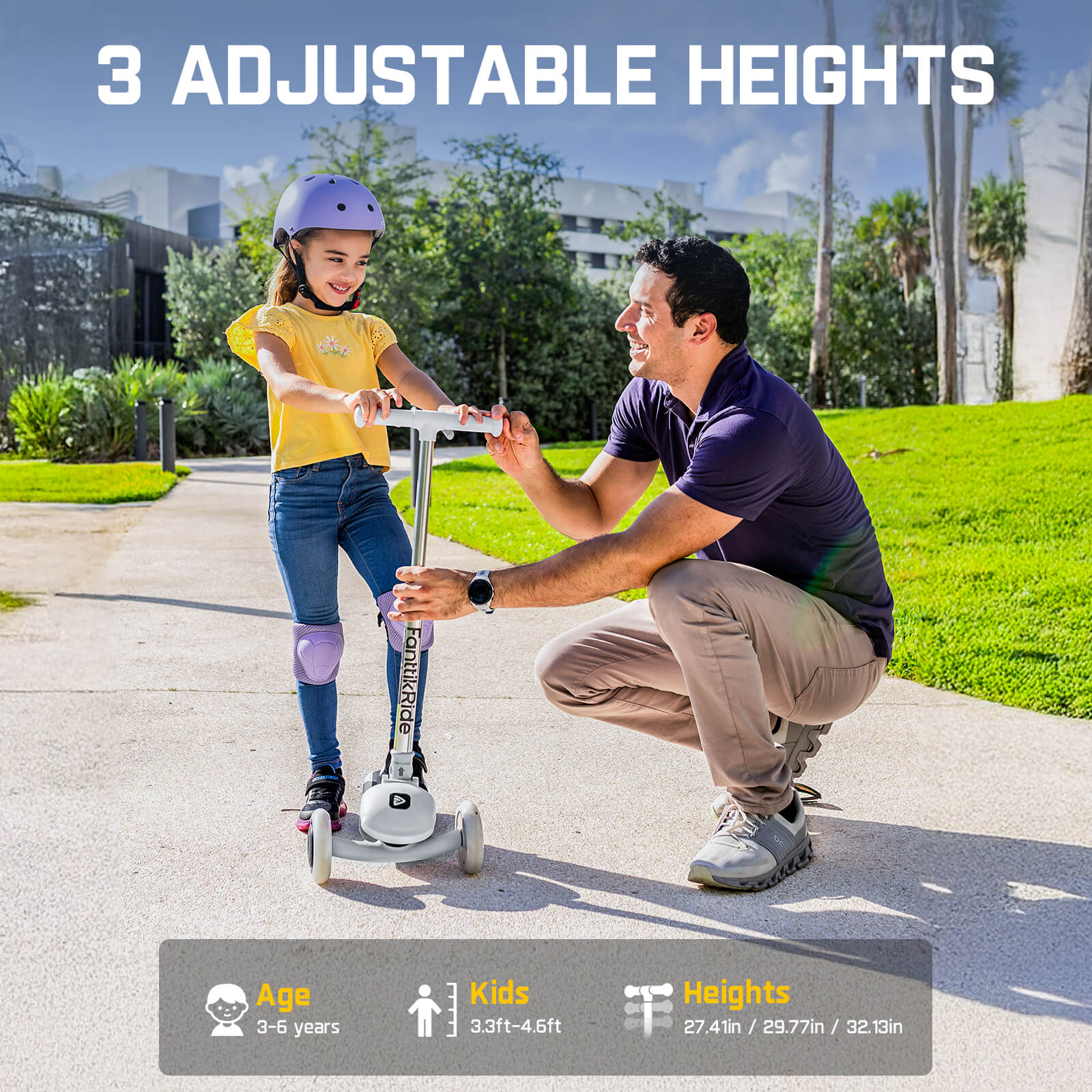FanttikRide K9 Pro Electric Scooter for Kids 3-6, Adjustable Handlebar Height for Riders 3.3-4.6ft, 88 lbs, Up to 40 min Continuous Time, 4 Miles Range, AI & 2 Max Speed 3.7/6.2 MPH