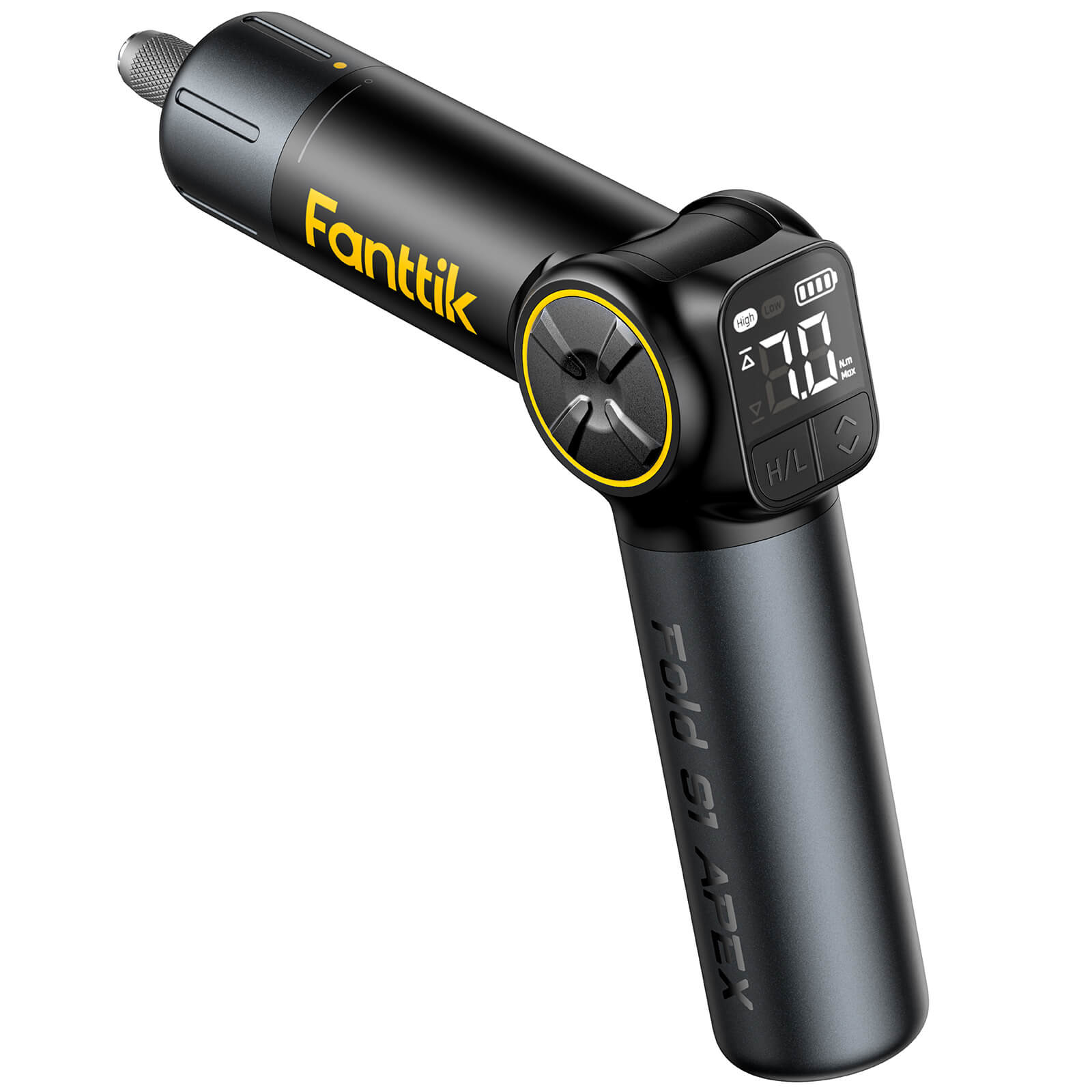 Fanttik Fold S1 APEX 3.7V Cordless Screwdriver, Electric Screwdriver, Screen Interaction, Pivot Handle, High/Low RPM Options, Max 7N.m, 20 Bits, 1/4''Hex, Ideas DIY Tool - Deluxe Edition
