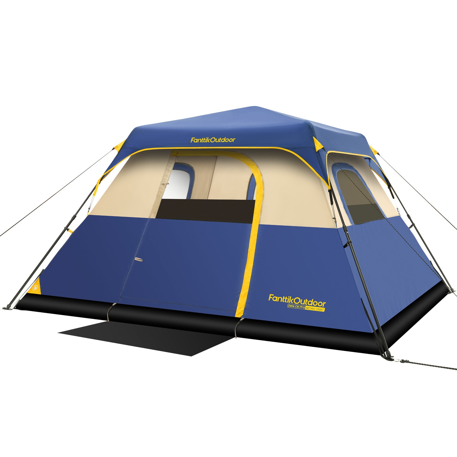 FanttikOutdoor Zeta C6 Pro Camping Tent 6 Person Instant Cabin Tent Setup in 60 Seconds with Rainfly & Windproof Portable Tent with Carry Bag for Family Camping & Hiking