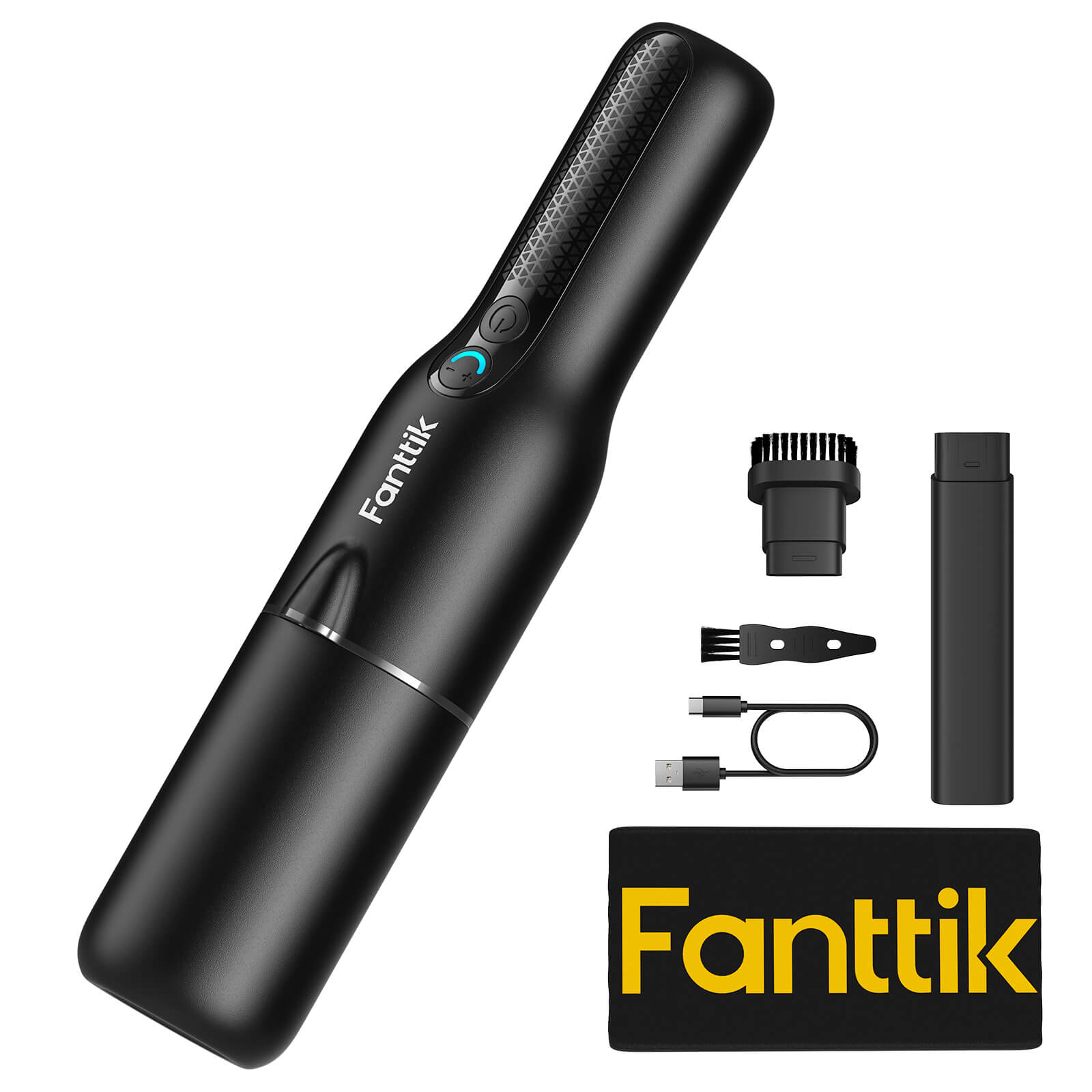 Fanttik Robustclea V7 Ace Handheld Vacuum Cordless, 11kPa/27AW Strong Suction, 1 LB Portable Vacuum, Two Modes Suction with LED Light, USB-C Fast Charging, Mini Vacuum for Home, Car, Pet