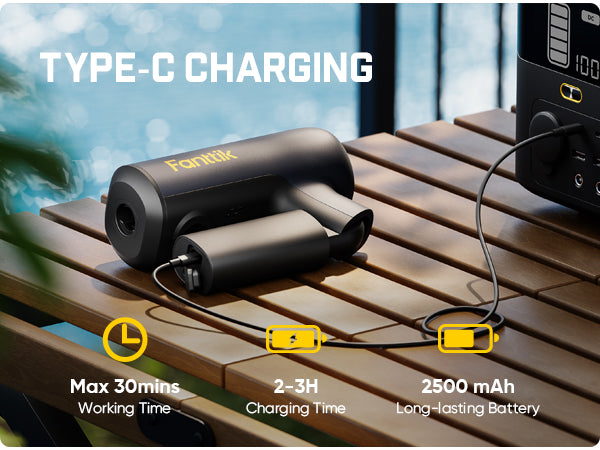 Fanttik NB10 Flip Portable Pressure Washer Gun, Foldable Cordless Pressure Washer Sprayer, Multi-Scenario Compatibility, 5-in-1 Nozzle, HD LED Display and Type-C Charging, for Patio, Camping, Bicycles