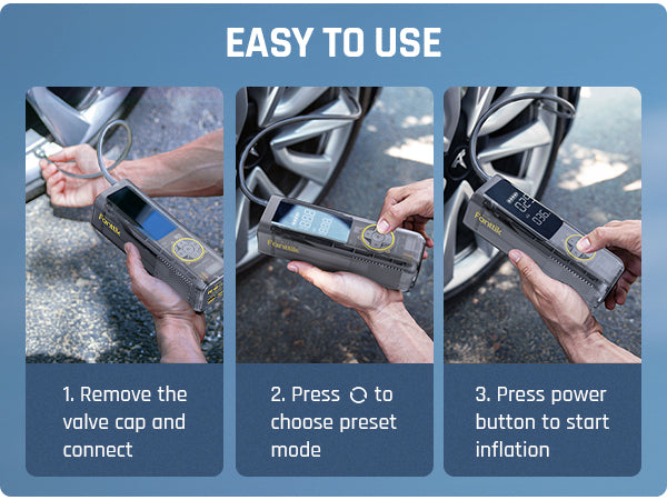 Fanttik X8 APEX Tire Inflator Portable Air Compressor, 1 Min Fast Inflation, 150PSI Cordless Tire Inflator with LED Dual Screen, Suitable for Car, Bike, Motorcycle, Up to 26.3″ Tires