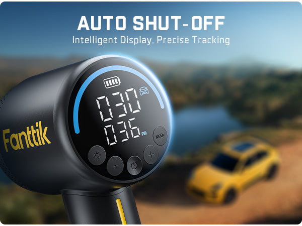 Fanttik X9 Classic Portable Tire Inflator, Jet-Inflate/Deflate Air Compressor with Light and Power Bank, 150PSI Cordless Air Pump for Car, Motorcycle, Bike, Ball, Air Mattress, Kayak, Swimming Ring