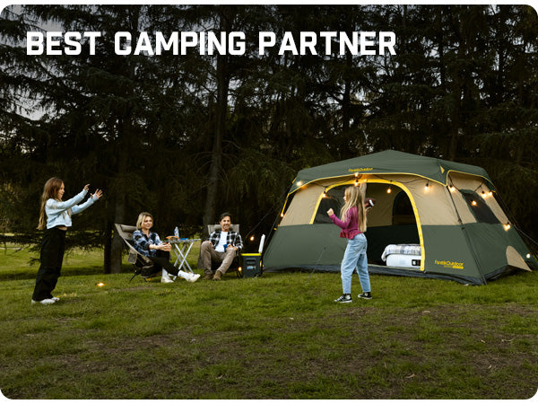 FanttikOutdoor Zeta C8 Pro Camping Tent 8 Person Instant Cabin Tent Setup in 60 Seconds with Rainfly & Windproof Portable Tent with Carry Bag for Family Camping & Hiking