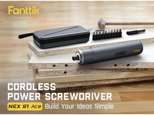 Fanttik S1 Ace 3.7V Cordless Screwdriver, Electric Screwdriver Kit with EVA Storage Bag