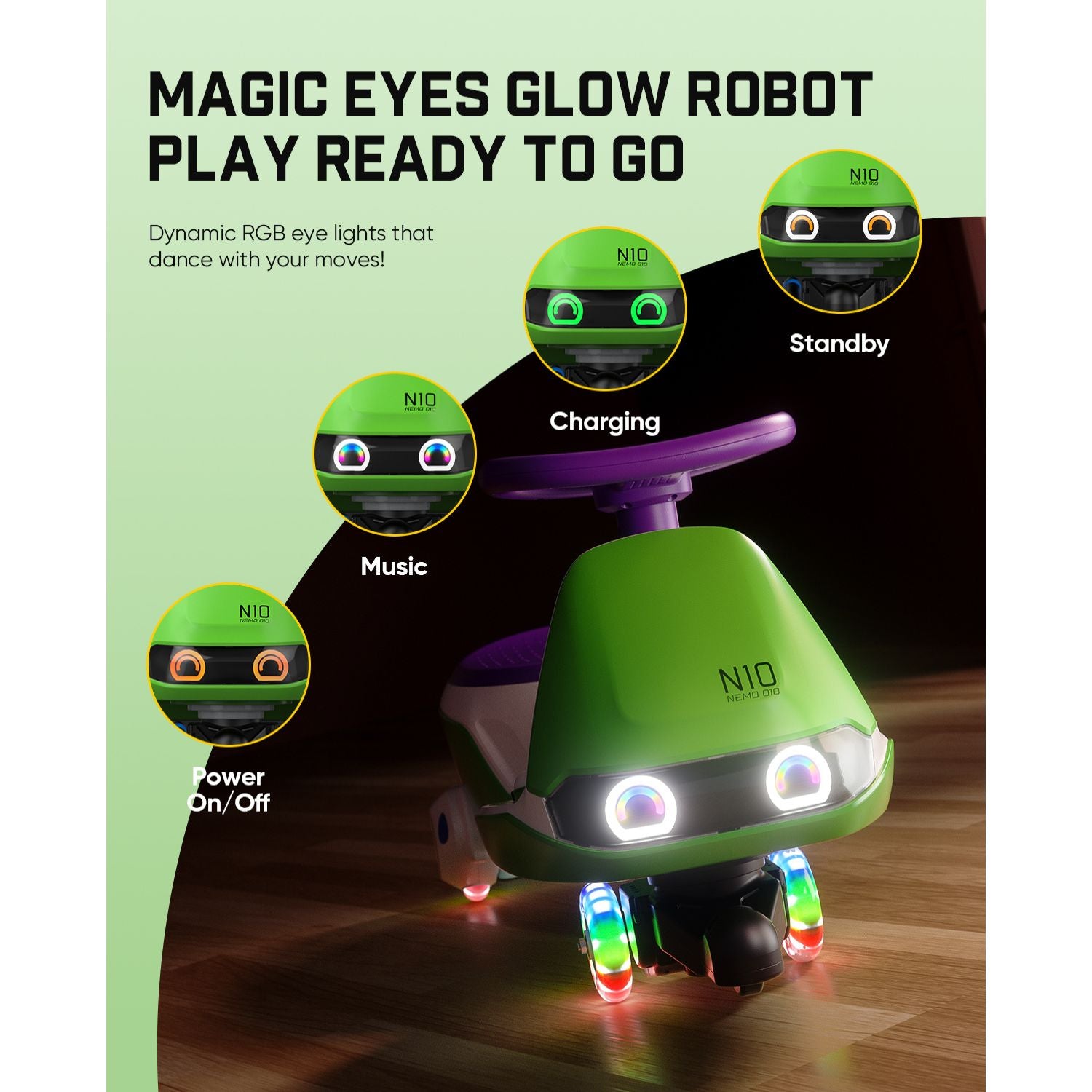 FanttikRide N10 Pro 12V Electric Wiggle Car with Pedal