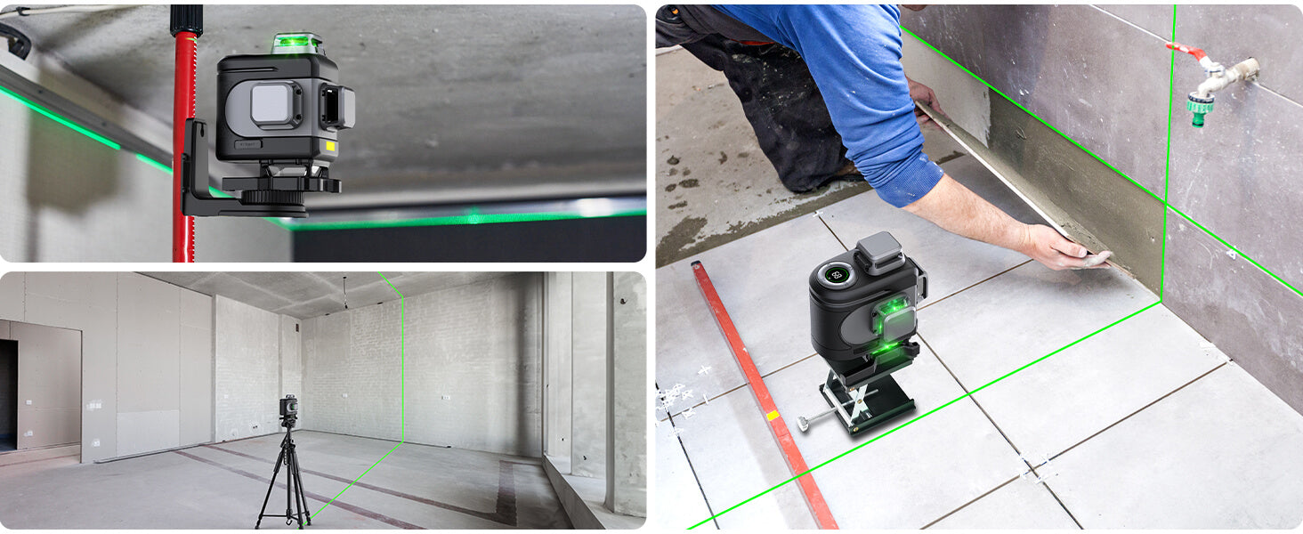 Fanttik D16 APEX Laser Level 4X360°, 16 Lines Self-Leveling Cross Line Laser with LED Screen, 5200mAh Battery Rechargeable, Pulse Mode, Magnetic support, Class II (<1 mW max output)