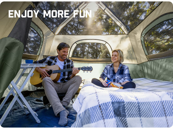 FanttikOutdoor Zeta C6 Pro Camping Tent 6 Person Instant Cabin Tent Setup in 60 Seconds with Rainfly & Windproof Portable Tent with Carry Bag for Family Camping & Hiking