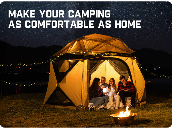 FanttikOutdoor Alpha C6 Ultra Instant Cabin Tent 6 Person Pop Up Camping Tent Setup in 60 Seconds Portable with Rainfly & Windproof for Outdoor Camping & Overlanding