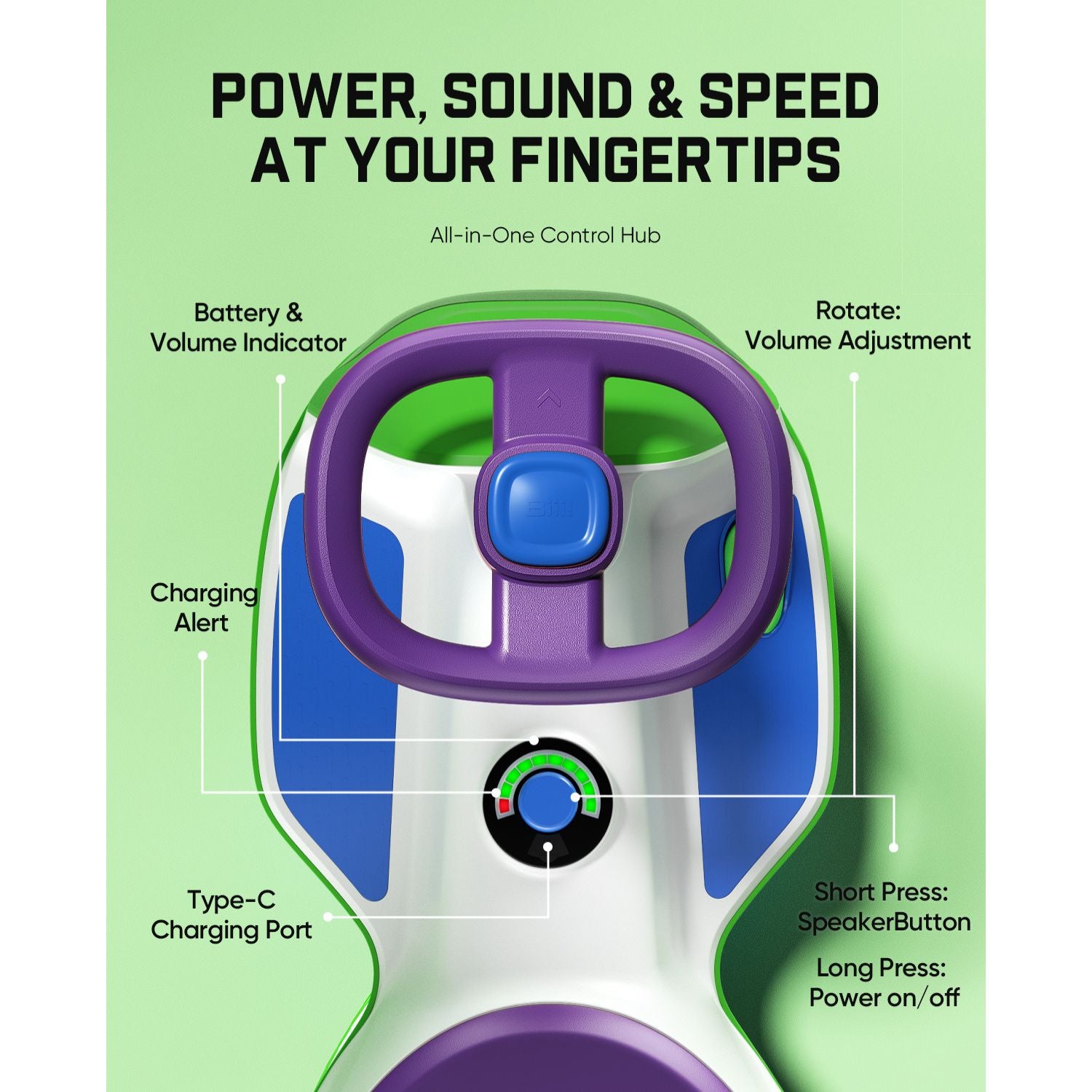 FanttikRide N10 Pro 12V Electric Wiggle Car with Pedal