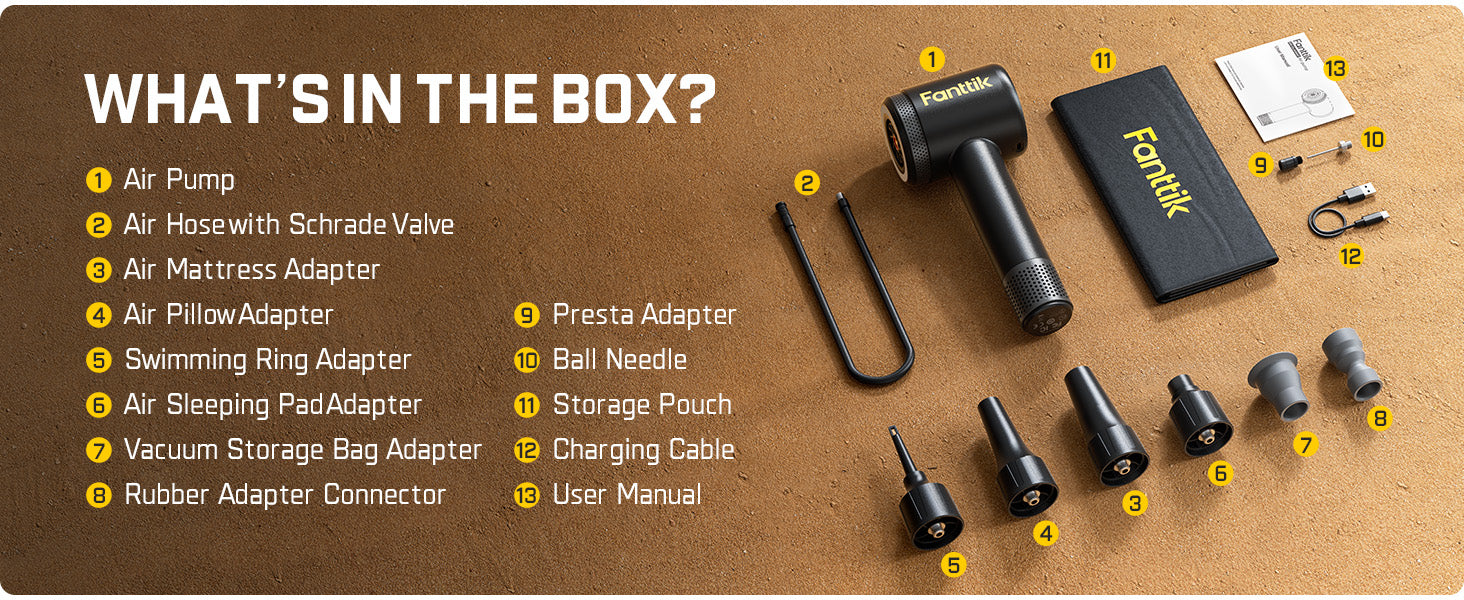 Fanttik X9 Classic Portable Tire Inflator, Jet-Inflate/Deflate Air Compressor with Light and Power Bank, 150PSI Cordless Air Pump for Car, Motorcycle, Bike, Ball, Air Mattress, Kayak, Swimming Ring