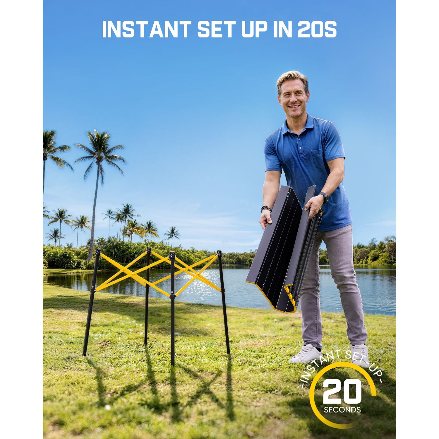 FanttikOutdoor Zeta V11 Pro Camping Table, 20s quick setup time.