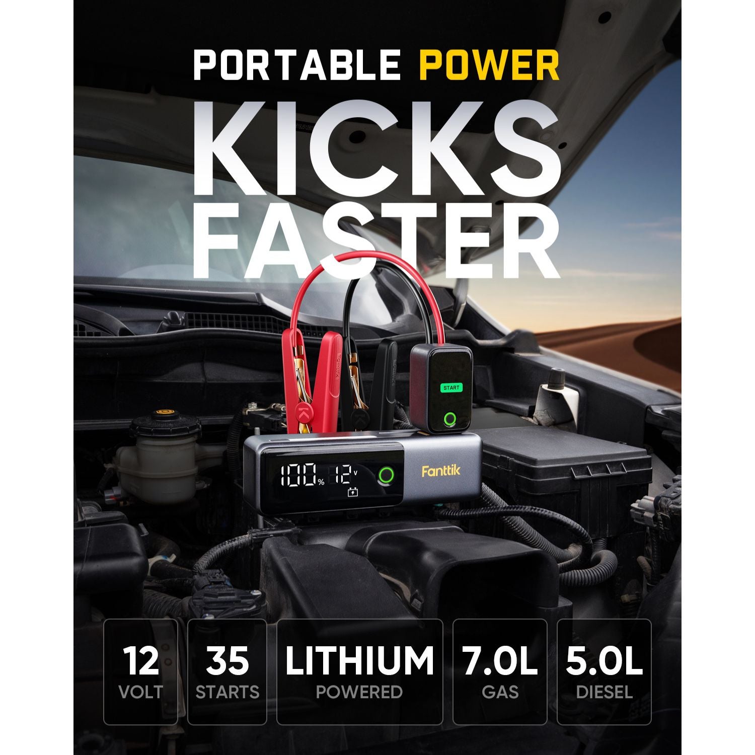 Potent T10 1800 Amp Jump Starter