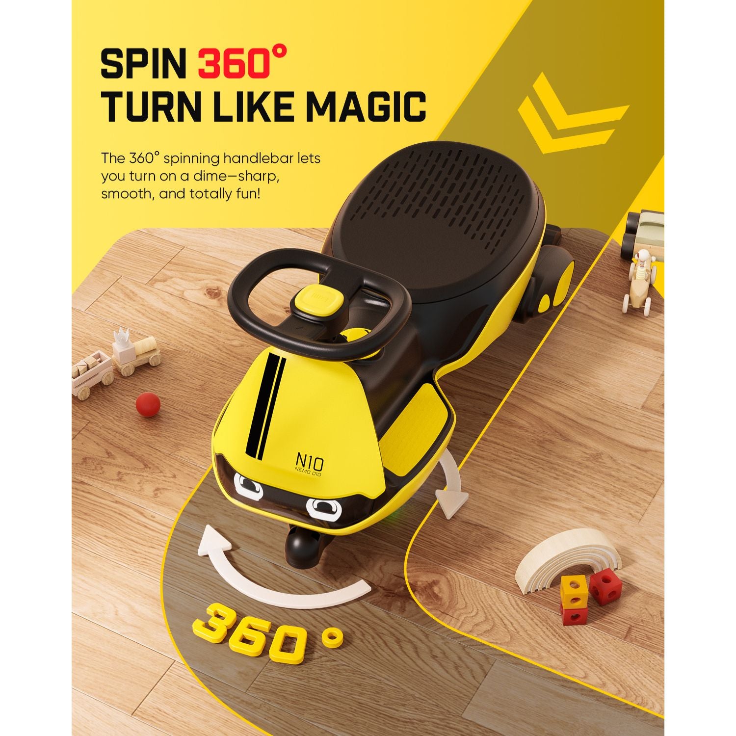 FanttikRide N10 Classic Electric Wiggle Car with Pedal