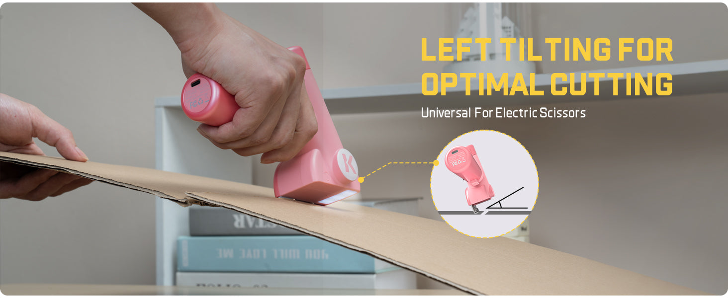 Fanttik C8 Nano 3.7V Cordless Electric Scissors with LED Display, Rechargeable Cardboard Cutter with 2 Blades, EasySwap Blade Change, LED Light, for Thin Cardboard Carpet Leather