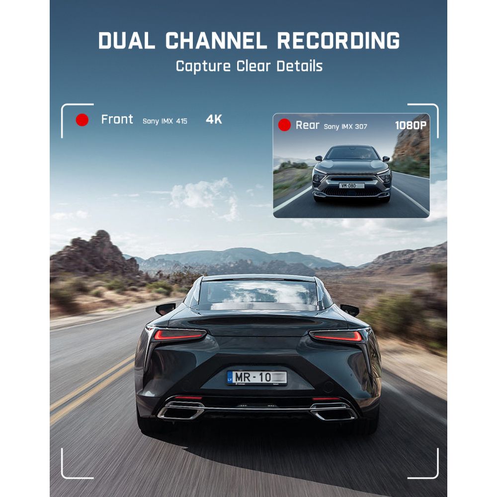Fanttik C8 Ultra Duo True 4K+1080P Dual Dash Cam
