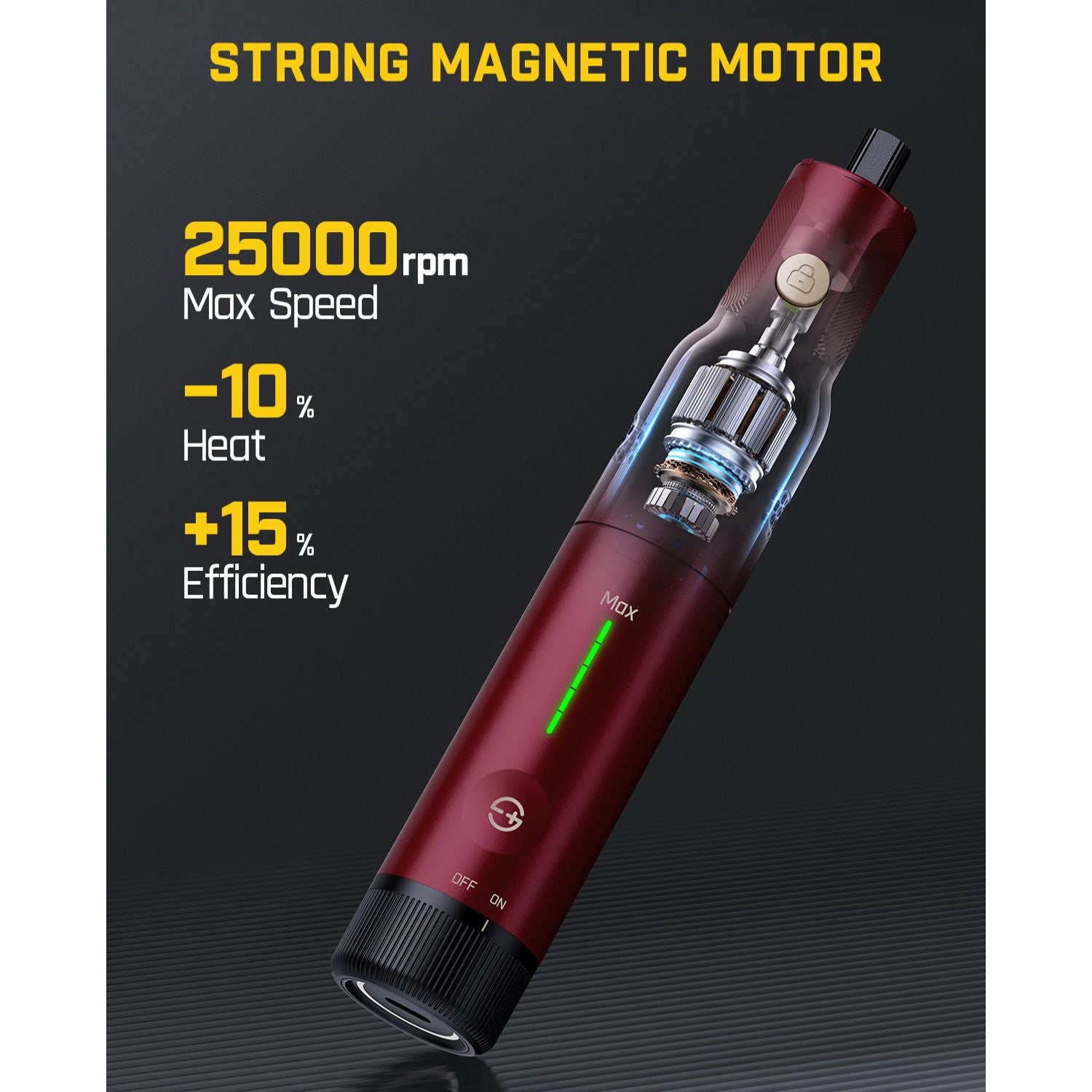 Fanttik F2 PRO Cordless Rotary Tool Kit Strong Magnetic Motor, Revostor Hub, 5 Variable Speed, 25000 RPM, 55 Accessories, for 3D Printed Sanding, Polishing, Drilling, Carving, Cutting DIY Craft, Red