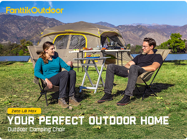 FanttikOutdoor Zeta L8 Max Rocker Camping Chair, Multi-Angle Adjustable, Portable & Lightweight, Outdoor Chair Supports 250 lbs, Comfort-Driven Design, High Strength Camping Chair