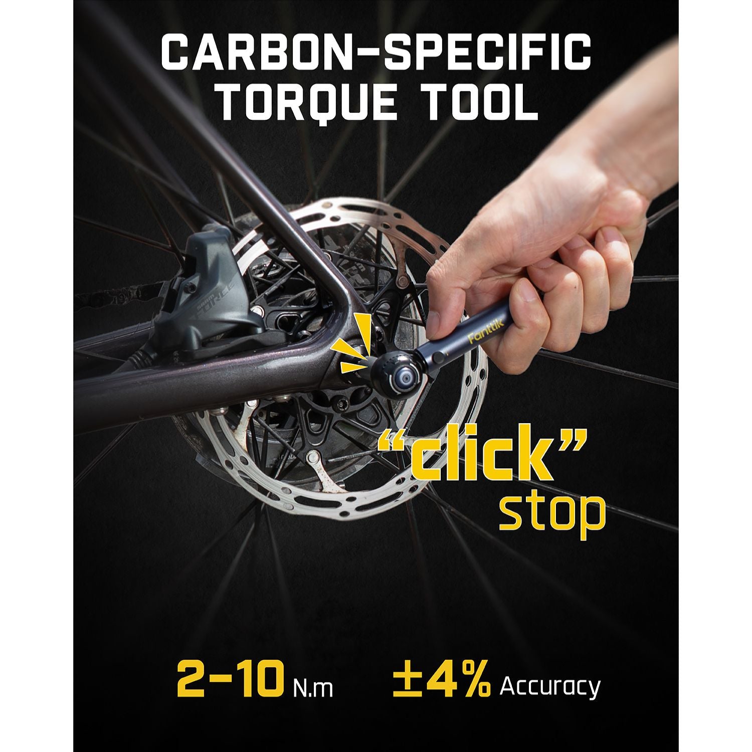 Fanttik WB10 Nova 1/4 Inch Drive Click Torque Wrench Set, 2-10 Nm, 14 Bits Dual-Direction Adjustable 72-Tooth Torque Wrench for Bike
