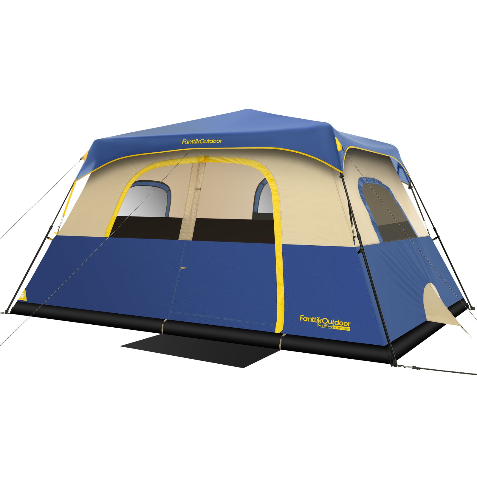 FanttikOutdoor Zeta C8 Pro Camping Tent 8 Person Instant Cabin Tent Setup in 60 Seconds with Rainfly & Windproof Portable Tent with Carry Bag for Family Camping & Hiking