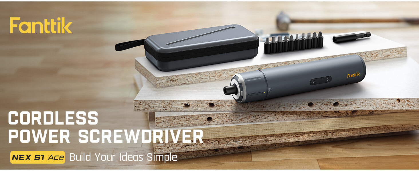 Fanttik S1 Ace 3.7V Cordless Screwdriver, Electric Screwdriver Kit with EVA Storage Bag