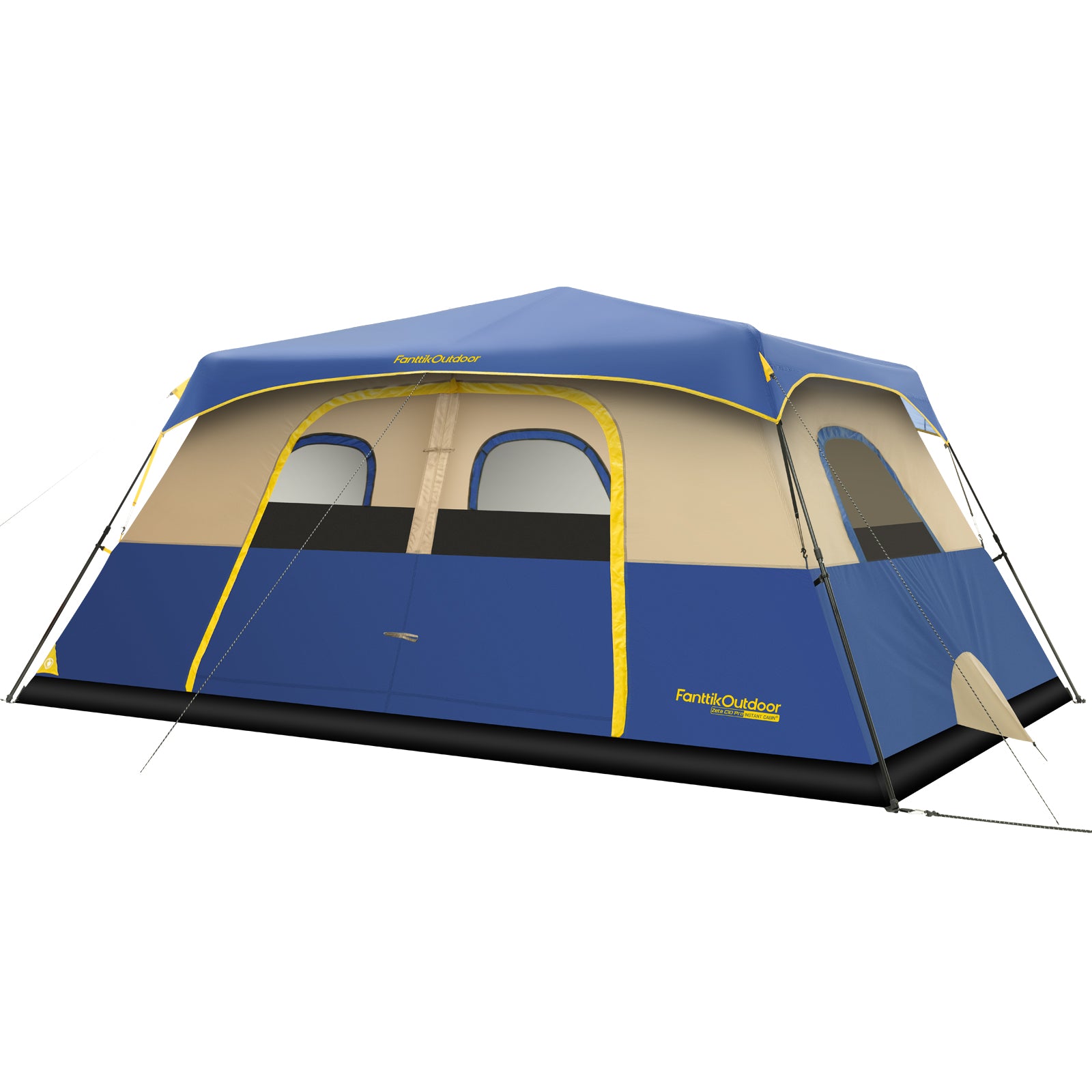 FanttikOutdoor Zeta C10 Pro Camping Tent 10 Person Instant Cabin Tent Setup in 60 Seconds with Rainfly & Windproof Portable Tent with Carry Bag for Family Camping & Hiking