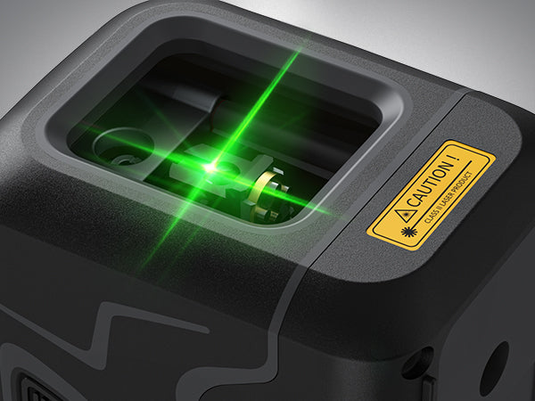 Fanttik D2 Cross Laser Level, DIY Self-Leveling Green Beam Horizontal and Vertical Line Laser Level with 100 Ft Visibility, with Rechargeable Battery, Pulse Mode
