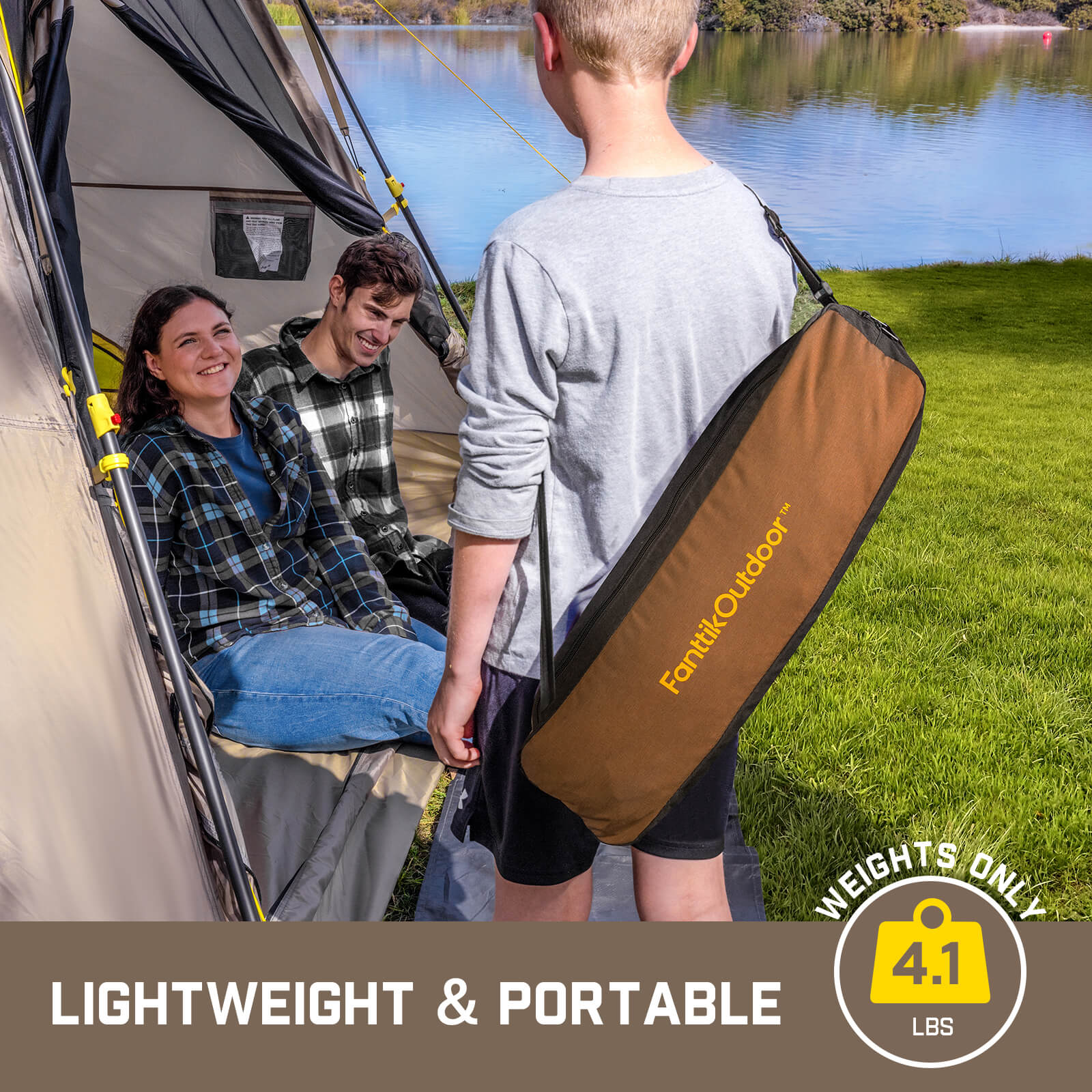 FanttikOutdoor Zeta L8 Max Rocker Camping Chair, Multi-Angle Adjustable, Portable & Lightweight, Outdoor Chair Supports 250 lbs, Comfort-Driven Design, High Strength Camping Chair