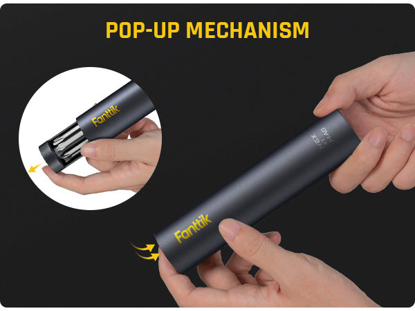 Fanttik X1 Mag Screwdriver Bits, 12-in-1 Screwdriver Bit Set, S2 Steel, 1/4" Hex, 2 inches Screwdriver Bits, Magnetic Aluminum Case Storage