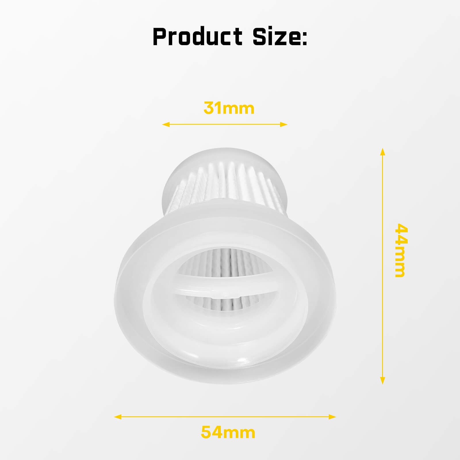 Fanttik 2-Pack Replacement HEPA Filter for V7 Pocket Car Vacuum