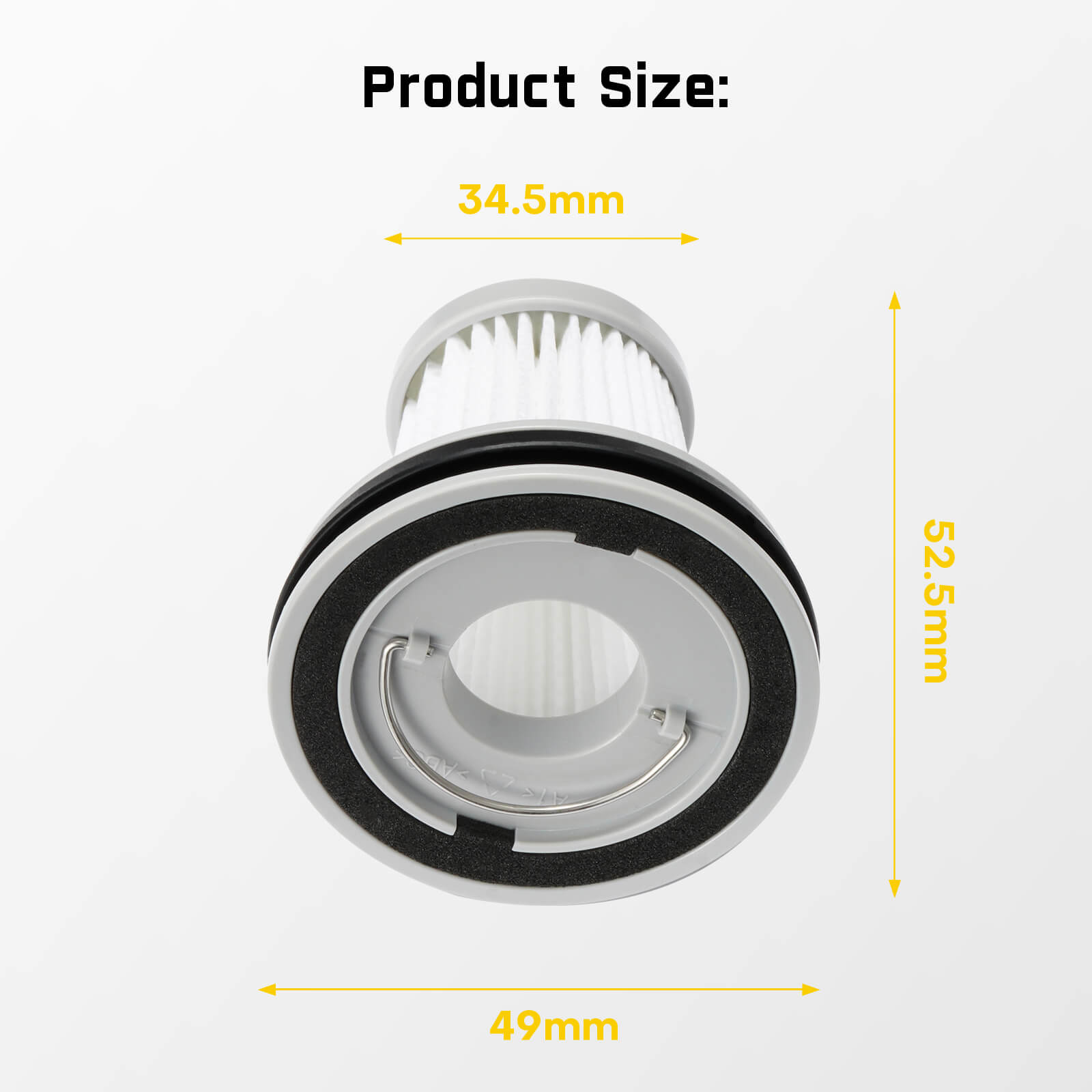 Fanttik 2-Pack Replacement HEPA Filter for V8 Mate Car Vacuum