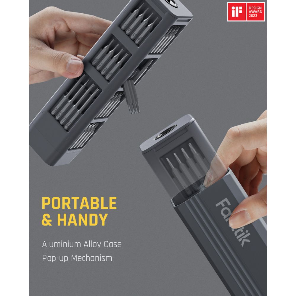 Fanttik E1 MAX Precision Electric Screwdriver, Precision Screwdriver Set with 50 Magnetic Precision Bits, 2 Gears Torque, Cordless, Repair Tool Set for Phone Camera Laptop Watch