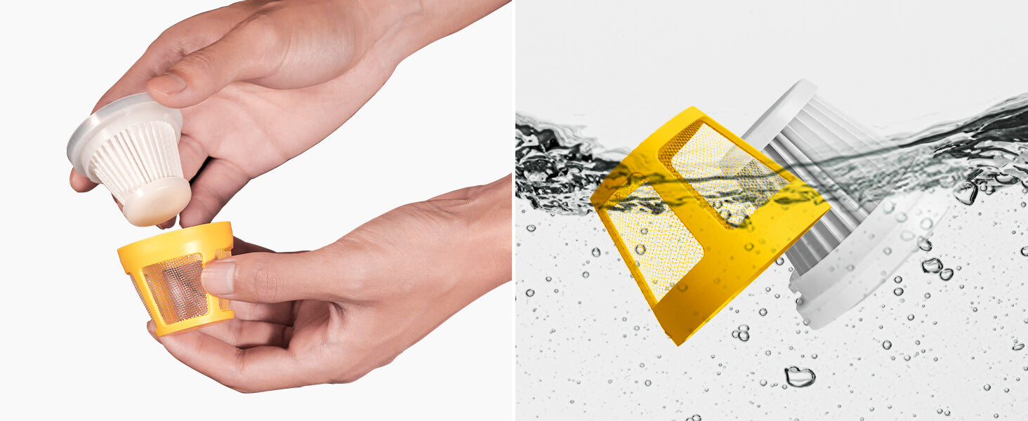 Fanttik 2-Pack Replacement HEPA Filter, Washable and Reusable Filter, Fits for Fanttik V7 Pocket Car Vacuum Cleaner