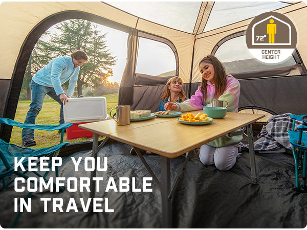 FanttikOutdoor Zeta C6 Pro Max Instant Cabin Tent 6 Person Camping Tent Setup in 60 Seconds with Rainfly & Windproof Tent with Carry Bag for Family Camping & Hiking, Upgraded Tent