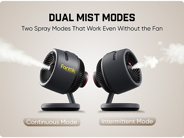 MistFlow 11 Pro misting fan has dual mist modes