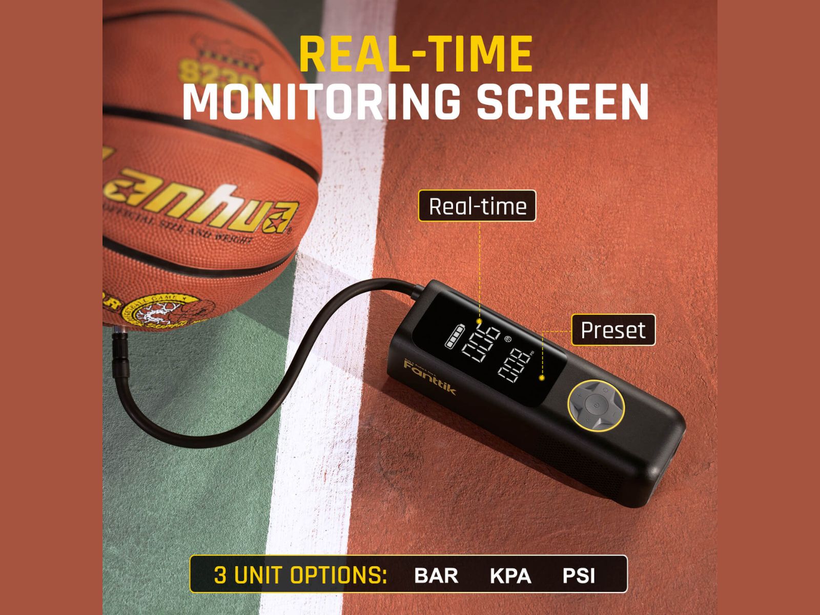 Fanttik X8 APEX Tire Inflator. Accurate LCD Digital Pressure