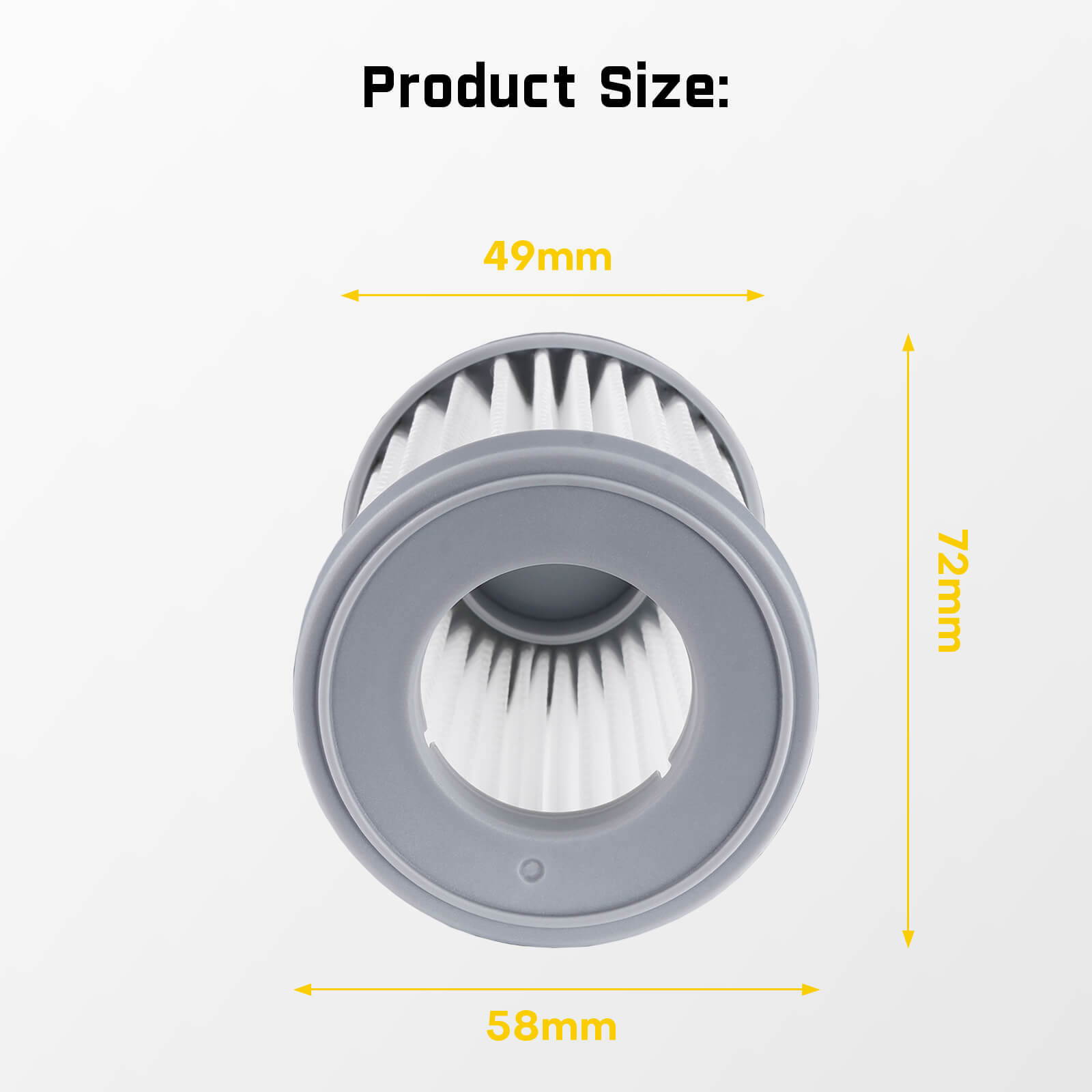 Fanttik 2-Pack Replacement HEPA Filter for V9 Mate Car Vacuum