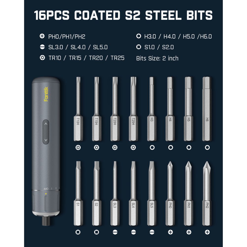 Fanttik NEX S1 Pro 3.7V Cordless Power Screwdriver Kit & E1 MAX Mini Precision Electric Screwdriver Set