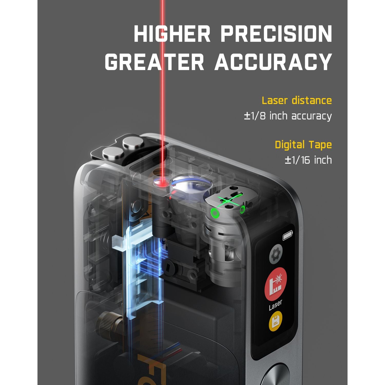 Fanttik A10 Apex 3-in-1 Laser Distance Meter-Silver