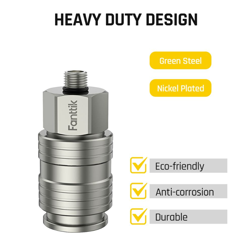 Fanttik S08 1/4 Inch Female Industrial Air Coupler with VG8 Thread