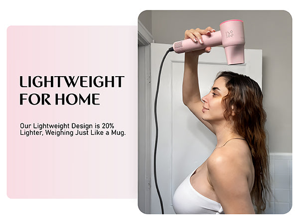 Fanttik Solo SonicDry H10 PRO 5X Faster Drying with 110,000 RPM Brushless Motor Hair Dryer, 56dB Low-Noise, 0.72lb Ultra-Light Blow Dryer, Ionic Tech for Travel, Home, Salon